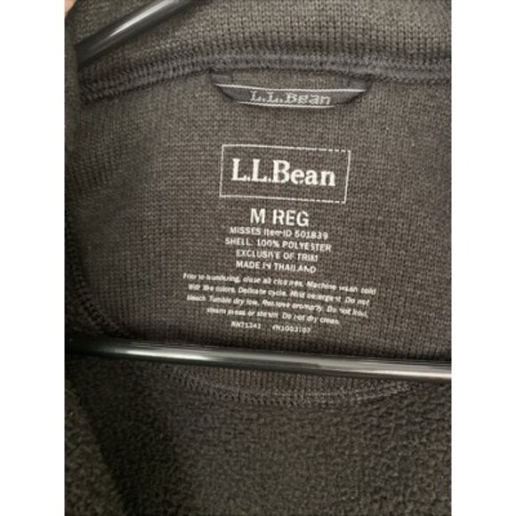 L. L. Bean Womens M Reg  Fleece Sweater jacket Brown Full Zip Pockets Hiking EUC - Picture 5 of 12